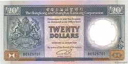 20 Dollars HONG KONG  1989 P.192c
