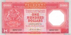100 Dollars HONG KONG  1988 P.194b NEUF