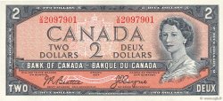 2 Dollars CANADA  1954 P.076a XF-