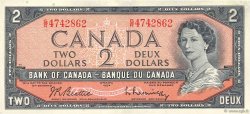 2 Dollars CANADA  1954 P.076b TTB+