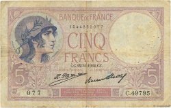 5 Francs FEMME CASQUÉE FRANCE  1932 F.03.16 B