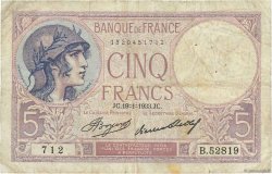 5 Francs FEMME CASQUÉE FRANCE  1933 F.03.17 B
