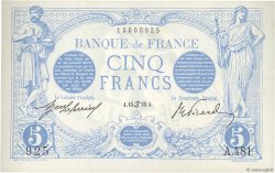 5 Francs BLEU FRANCIA  1912 F.02.06 SPL