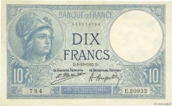 10 Francs MINERVE FRANCE  1925 F.06.09
