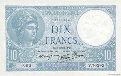 10 Francs MINERVE modifié FRANCE  1939 F.07.04 SPL+