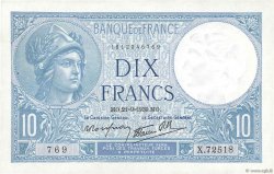 10 Francs MINERVE modifié FRANCE  1939 F.07.08 pr.SUP