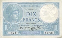 10 Francs MINERVE modifié FRANCE  1941 F.07.27 TTB