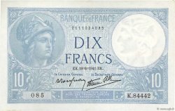10 Francs MINERVE modifié FRANKREICH  1941 F.07.29