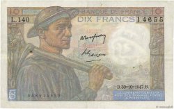 10 Francs MINEUR FRANCE  1947 F.08.18 TTB
