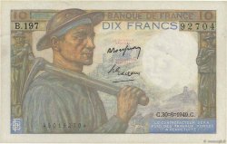 10 Francs MINEUR FRANCE  1949 F.08.22 TTB