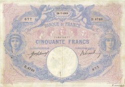 50 Francs BLEU ET ROSE FRANCIA  1913 F.14.26