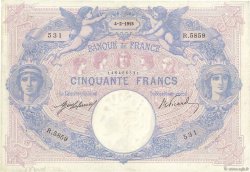 50 Francs BLEU ET ROSE FRANCIA  1915 F.14.28