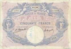 50 Francs BLEU ET ROSE FRANCE  1925 F.14.38 TB