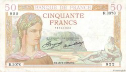 50 Francs CÉRÈS FRANCE  1935 F.17.17 TB