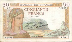 50 Francs CÉRÈS FRANCE  1935 F.17.21 TB