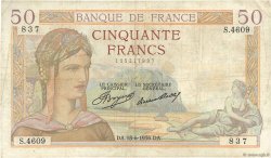 50 Francs CÉRÈS FRANCE  1936 F.17.27 TB