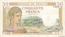 50 Francs CÉRÈS FRANCE  1937 F.17.39
