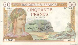 50 Francs CÉRÈS modifié FRANCE  1937 F.18.04