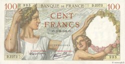 100 Francs SULLY FRANKREICH  1939 F.26.09 fVZ