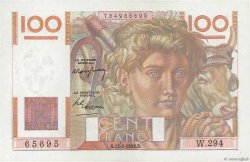 100 Francs JEUNE PAYSAN FRANCE  1949 F.28.22 pr.SPL