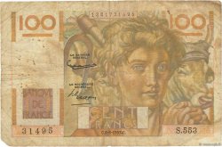 100 Francs JEUNE PAYSAN FRANCE  1953 F.28.38 AB