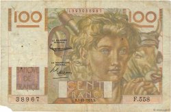 100 Francs JEUNE PAYSAN filigrane inversé FRANCE  1953 F.28bis.03 B