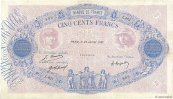 500 Francs BLEU ET ROSE FRANCE  1921 F.30.25 pr.TTB