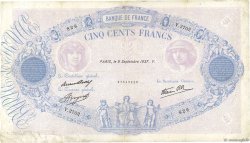 500 Francs BLEU ET ROSE modifié FRANCE  1937 F.31.03 TB