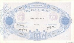 500 Francs BLEU ET ROSE modifié FRANCE  1938 F.31.13 TTB