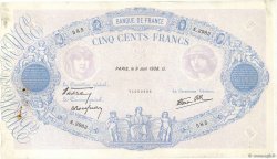 500 Francs BLEU ET ROSE modifié FRANCE  1938 F.31.14 pr.TTB