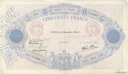 500 Francs BLEU ET ROSE modifié FRANCE  1939 F.31.39 F+