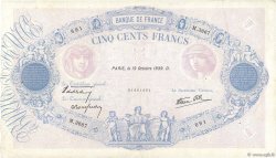500 Francs BLEU ET ROSE modifié FRANCE  1939 F.31.44 TB