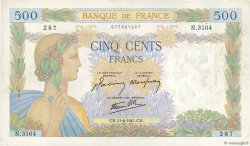 500 Francs LA PAIX FRANCE  1941 F.32.18 TB+