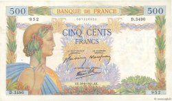 500 Francs LA PAIX FRANCE  1941 F.32.21 TTB