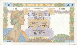 500 Francs LA PAIX FRANCE  1942 F.32.32 TTB