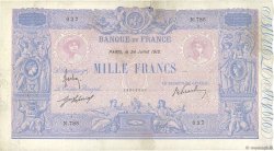 1000 Francs BLEU ET ROSE FRANCE  1912 F.36.26 pr.TTB