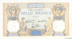 1000 Francs CÉRÈS ET MERCURE type modifié FRANCE  1940 F.38.45 TTB
