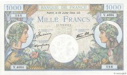 1000 Francs COMMERCE ET INDUSTRIE FRANCE  1944 F.39.12 SPL