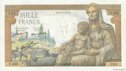 1000 Francs DÉESSE DÉMÉTER FRANCE  1942 F.40.04 NEUF