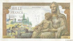 1000 Francs DÉESSE DÉMÉTER FRANCE  1942 F.40.14 TTB+