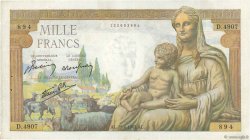 1000 Francs DÉESSE DÉMÉTER FRANCE  1943 F.40.22 pr.TTB