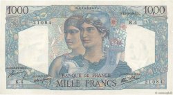 1000 Francs MINERVE ET HERCULE FRANCE  1945 F.41.01