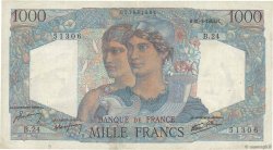 1000 Francs MINERVE ET HERCULE FRANCE  1945 F.41.03 TB+