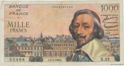 1000 Francs RICHELIEU FRANCE  1953 F.42.03 F