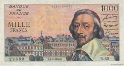 1000 Francs RICHELIEU FRANCE  1954 F.42.07 TTB