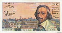 1000 Francs RICHELIEU FRANCE 1956 F.42.23