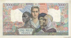 5000 Francs EMPIRE FRANÇAIS FRANCE  1945 F.47.14 pr.SUP