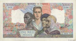5000 Francs EMPIRE FRANÇAIS FRANCE  1945 F.47.23 pr.SUP