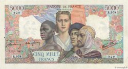 5000 Francs EMPIRE FRANÇAIS FRANCIA  1945 F.47.40 EBC