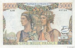 5000 Francs TERRE ET MER FRANCE  1952 F.48.06 SUP